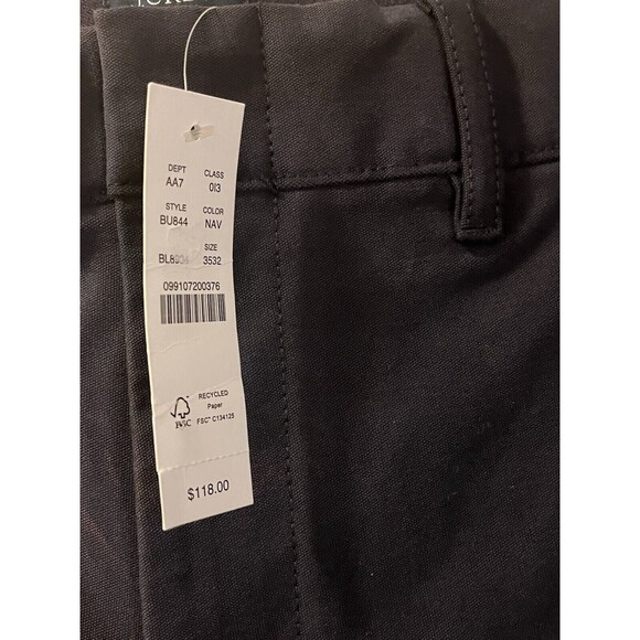 J. Crew 770 Mid Weight Tech Pants Mens 35 x 32 Navy Blue Stretch 5-Pocket - Picture 3 of 11